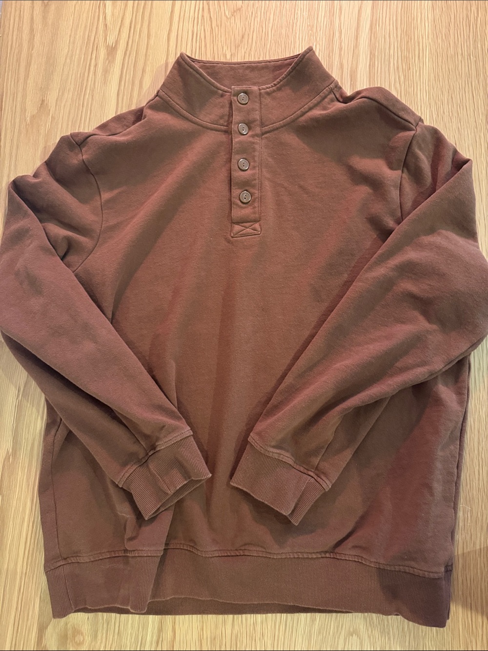 Goodfellow & Co. Henley Pullover in Burnt Orange
